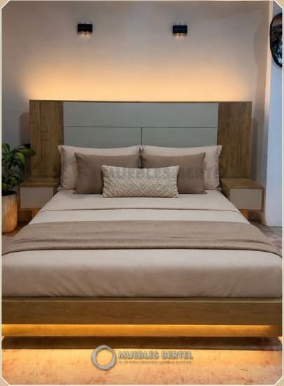 Alcoba Nova con luz LED bajo la cama